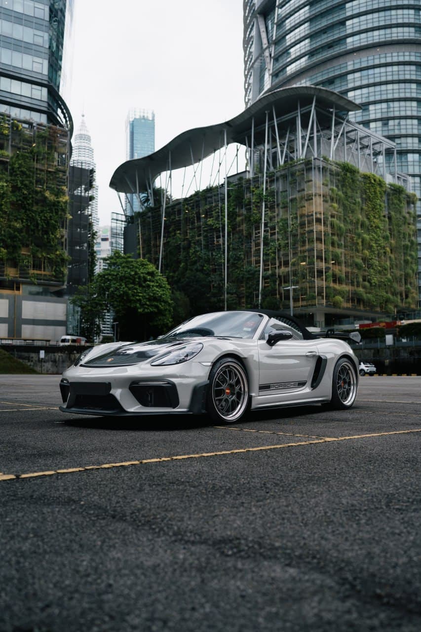 2022 Porsche 718 Spyder available for supercar hire in Kuala Lumpur — 4.0L Flat-Six, 414 bhp
